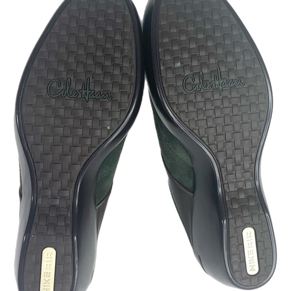 Cole Hann Women Green Suede Clogs side buckle Sz 10 - Picture 9 of 9